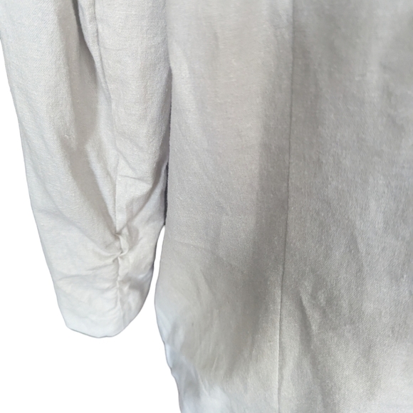 Fairycore neutral linen blend butterflies painted unstructured blazer sz 14 - Picture 8 of 11